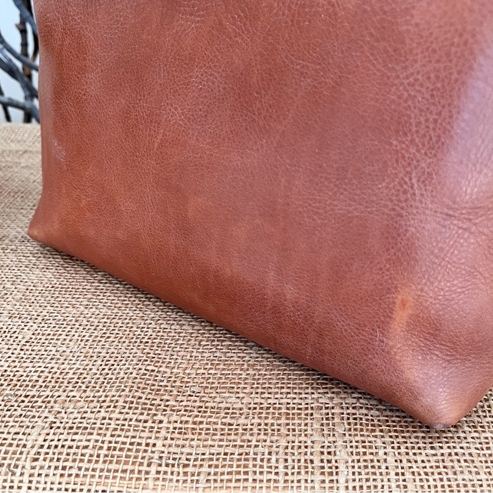 Madewell Zip Top Transport Small Brown Leather Bag - Picture 8 of 12